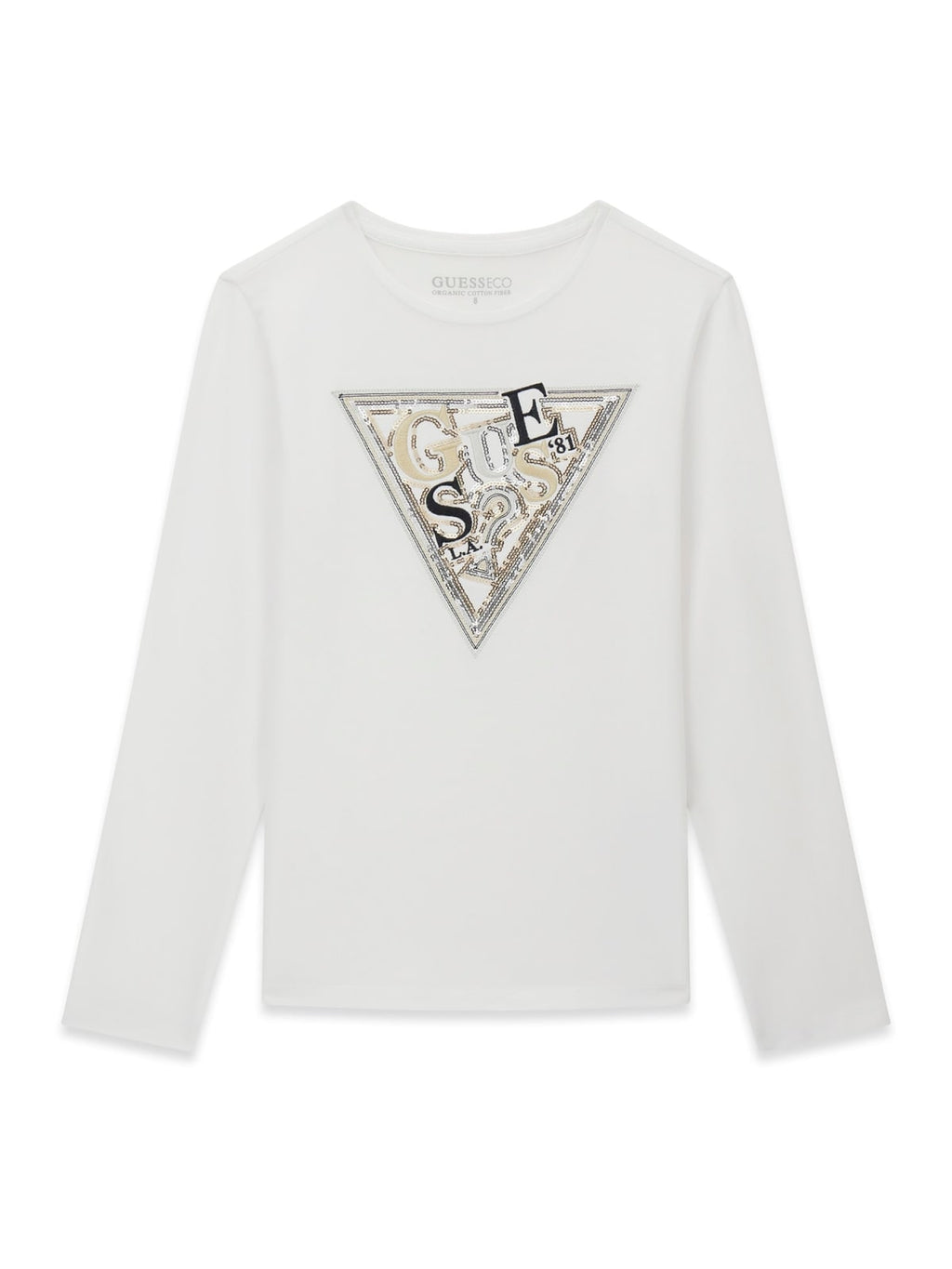 T-shirt con Paillettes Sul Logo Guess - Bambina