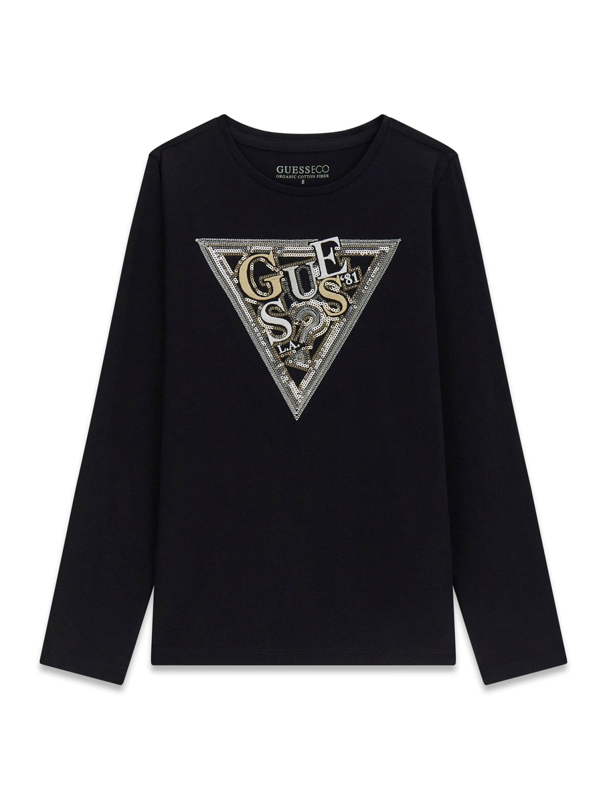 T-shirt con Paillettes Sul Logo Guess - Bambina