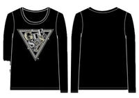 T-shirt con Paillettes Sul Logo Guess - Bambina