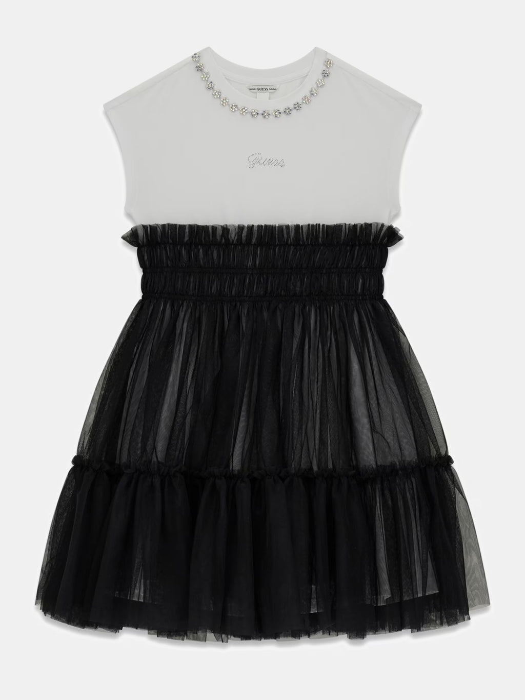 VESTITO CON TULLE E STRASS GUESS