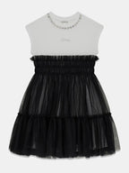 VESTITO CON TULLE E STRASS GUESS