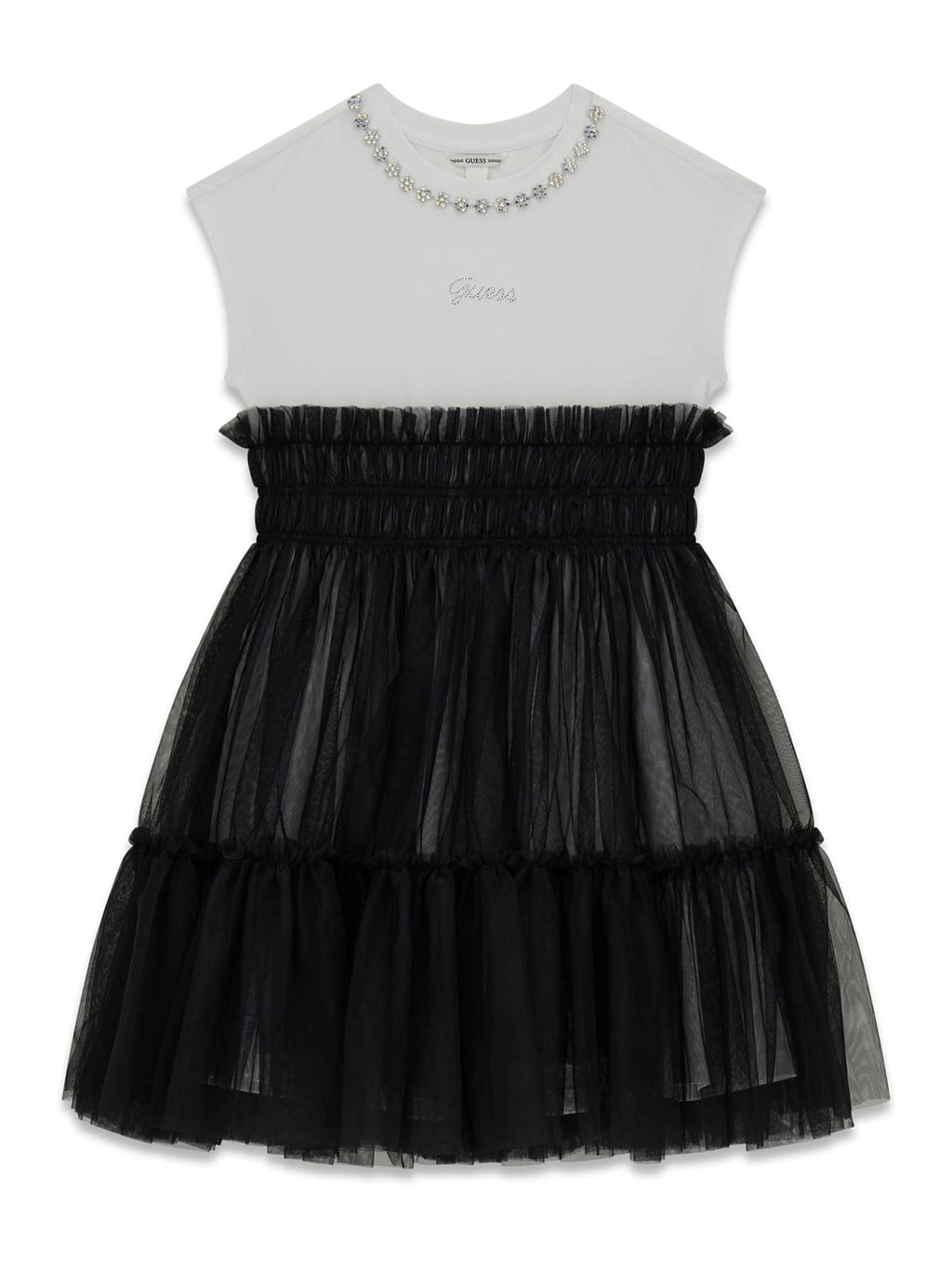 Vestito con Tulle e Strass Guess - Bambina