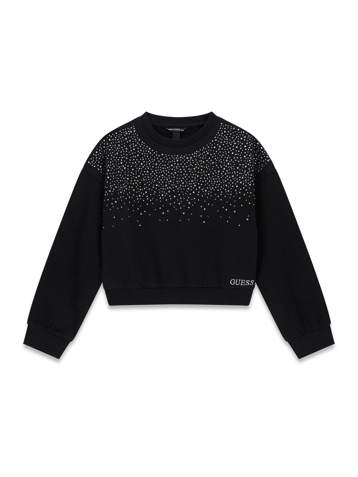 Felpa Cropped con Strass Guess - Ragazza