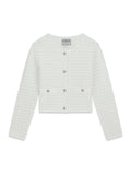 Cardigan Bianco Guess con Ricami e Bottoni Argento - Ragazza