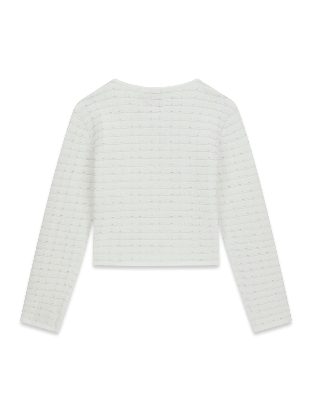 Cardigan Bianco Guess con Ricami e Bottoni Argento - Ragazza