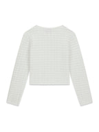 Cardigan Bianco Guess con Ricami e Bottoni Argento - Ragazza