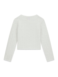 Cardigan Bianco Guess con Ricami e Bottoni Argento - Ragazza