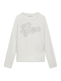 Maglia a Maniche Lunghe Bianco Guess Bambina
