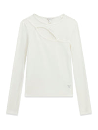 Maglia a Maniche Lunghe Bianco Guess Bambina