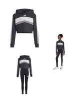 TUTA ADIDAS CON FELPA CROP E LEGGINGS