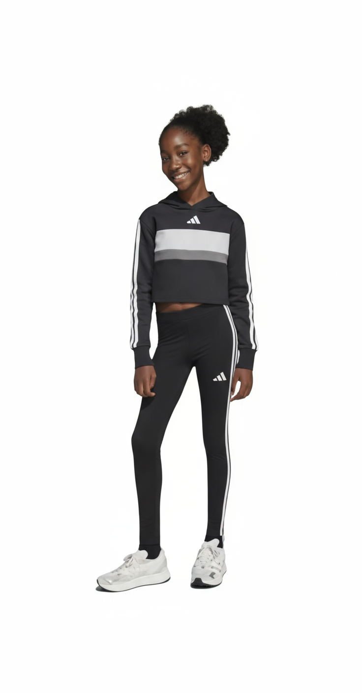 TUTA ADIDAS CON FELPA CROP E LEGGINGS