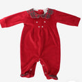 Tutina Ciniglia Natale Neonata con Colletto in Tartan Klaiadi'