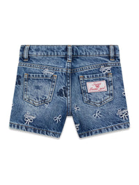 Shorts di Jeans con Fiocchi Guess - Neonata