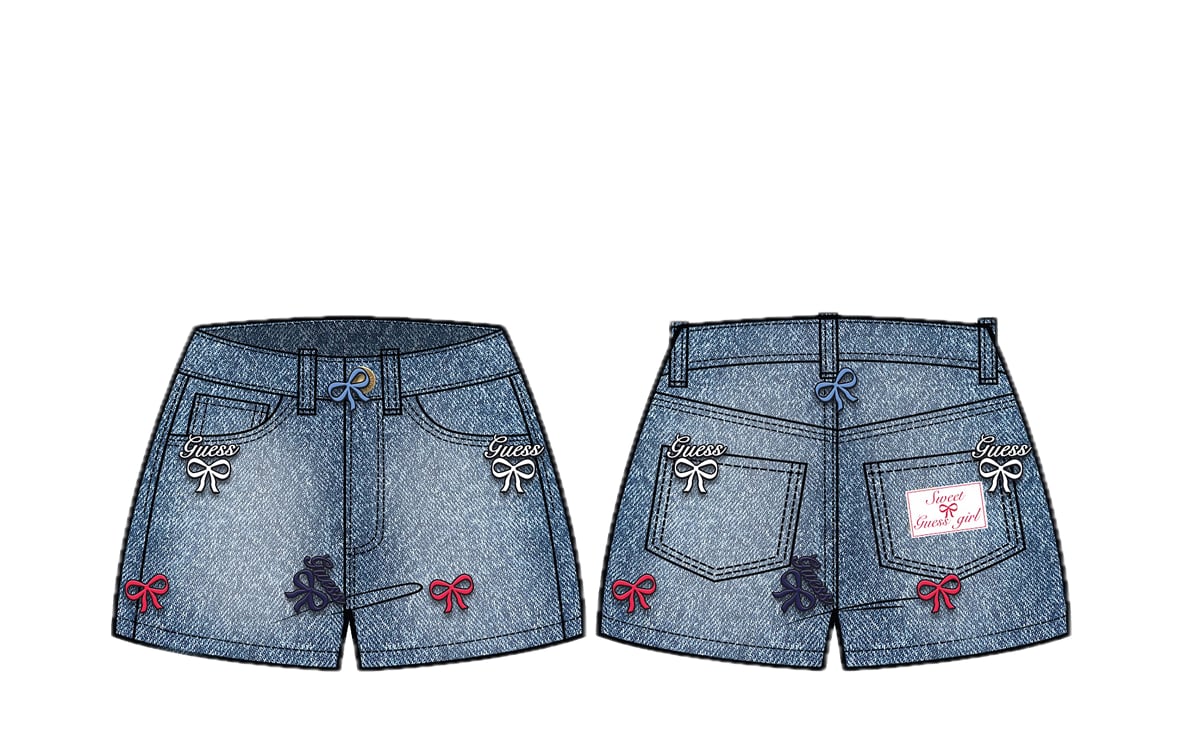 Shorts di Jeans con Fiocchi Guess - Neonata