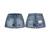 Shorts di Jeans con Fiocchi Guess - Neonata