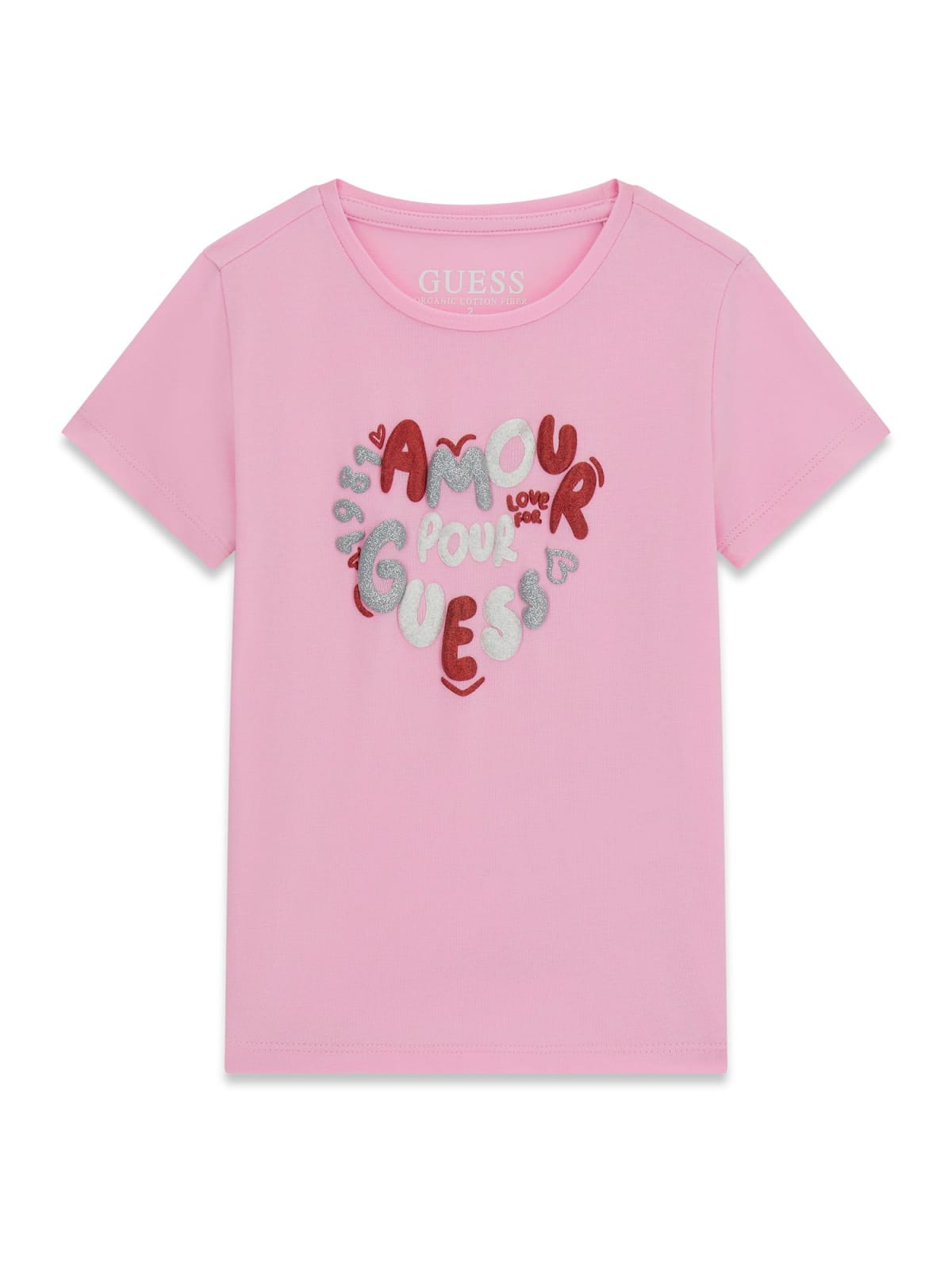 T-shirt Guess con Scritte Glitterate - Neonata