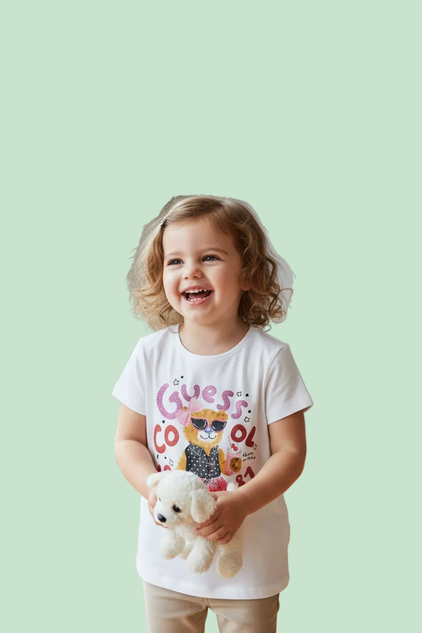 T-SHIRT CON ORSETTO E TULLE GUESS