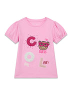 T-SHIRT ROSA CON ORSETTO GUESS