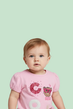 T-SHIRT ROSA CON ORSETTO GUESS