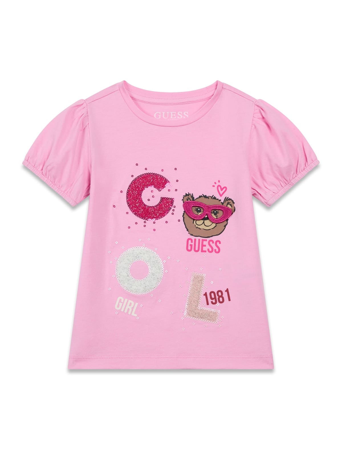 T-shirt Rosa con Orsetto Guess - Neonata
