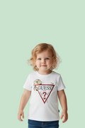 T-SHIRT CON LOGO GLITTERATO GUESS