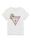 T-shirt con Logo Glitterato Guess - Bambina