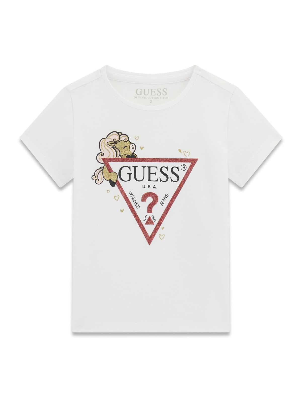 T-shirt con Logo Glitterato Guess - Bambina