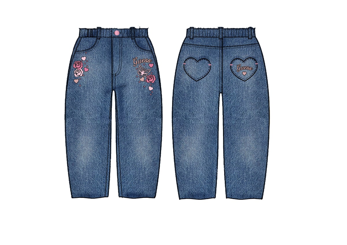 Pantaloni Blu Guess Bambina