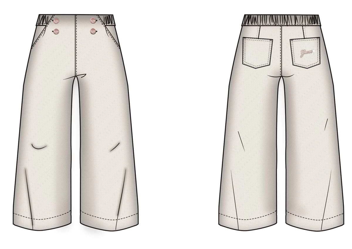 Pantaloni Bianco Panna Guess Bambina