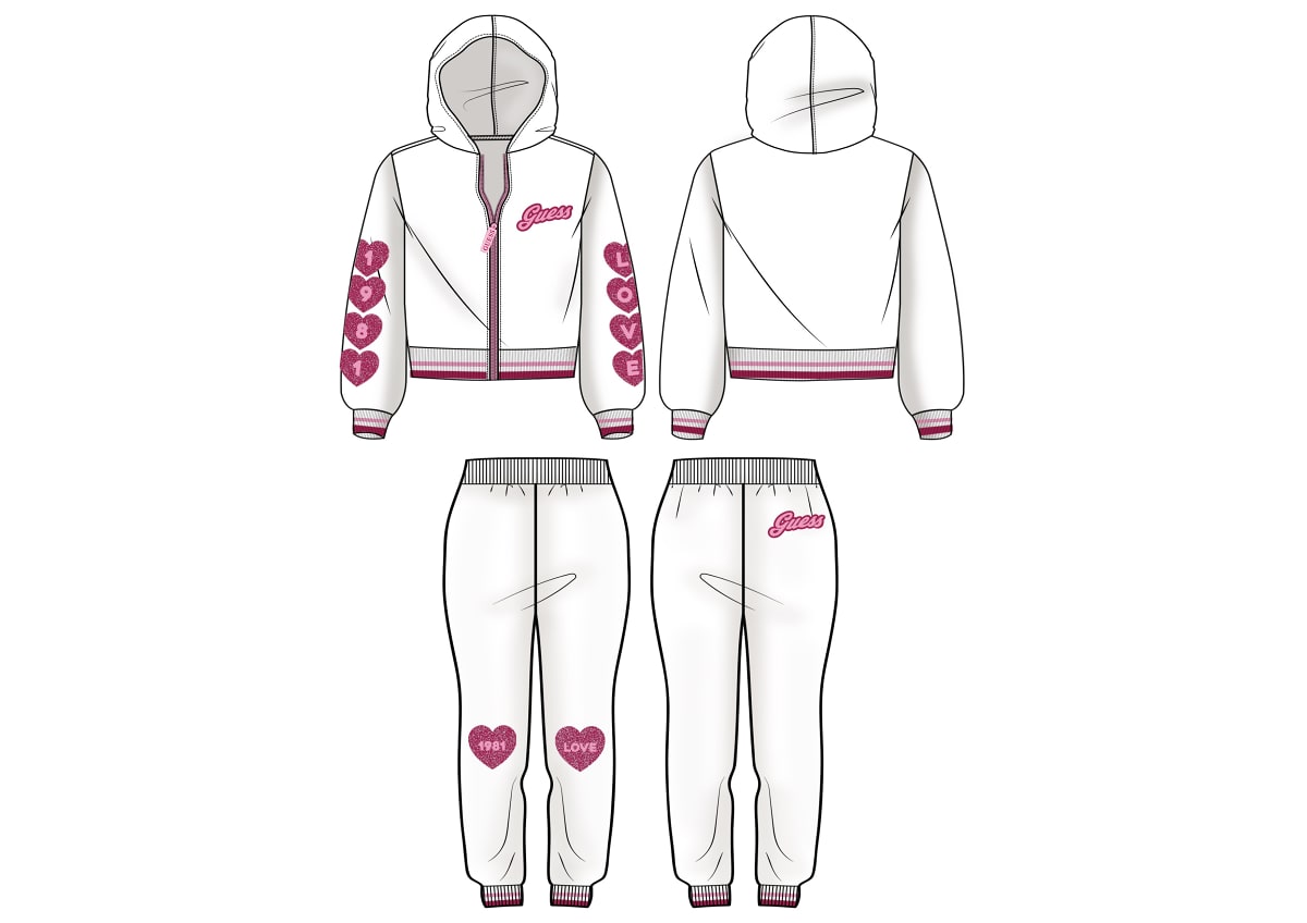 Completo Bianco Guess Bambina