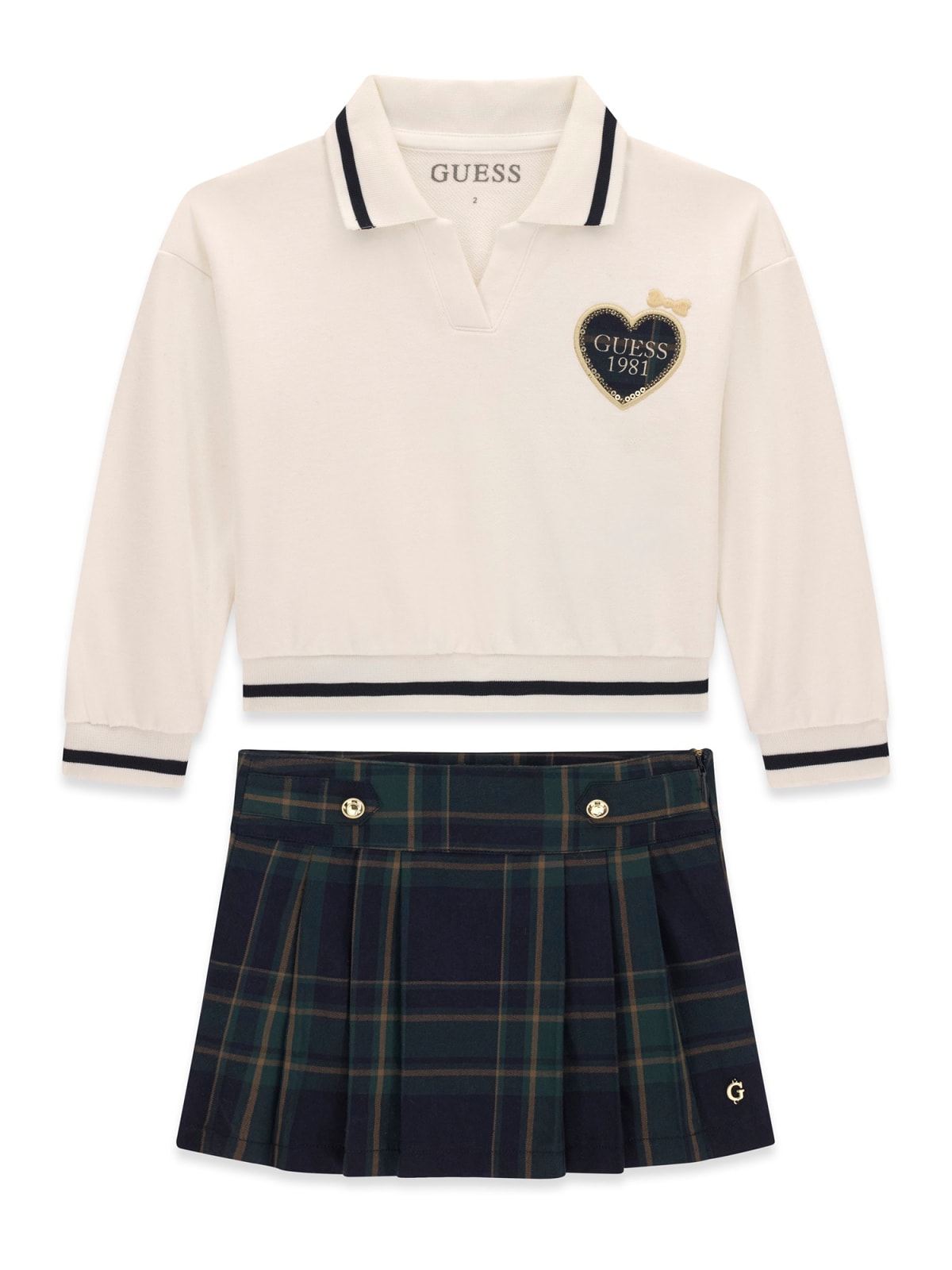 Pantaloni Bianco Panna Guess Bambina