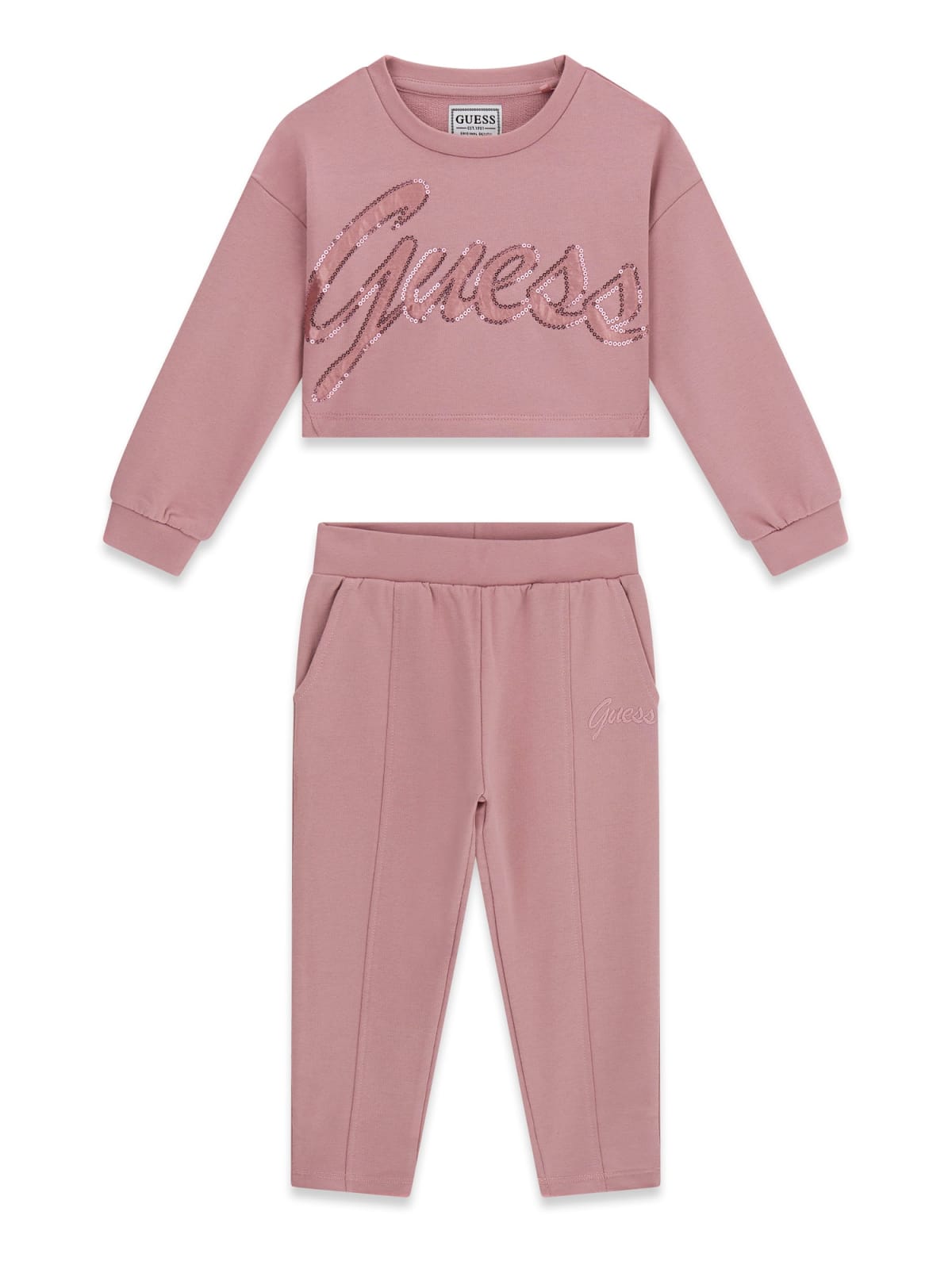 Pantaloni Rosa Antico Guess Bambina