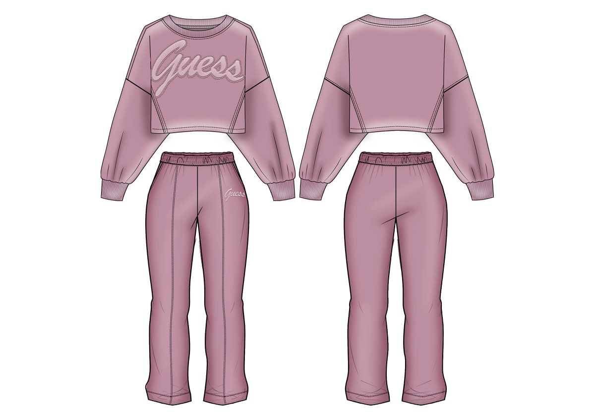 Pantaloni Rosa Antico Guess Bambina