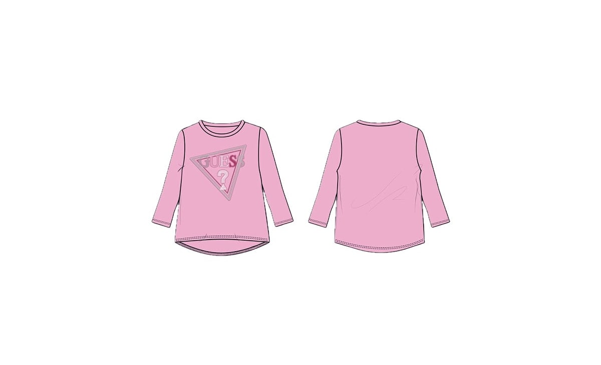 Maglia a Maniche Lunghe Rosa Guess Neonata