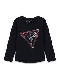 Maglia a Maniche Lunghe Nero Guess Bambina