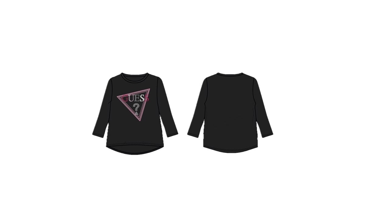 Maglia a Maniche Lunghe Nero Guess Bambina
