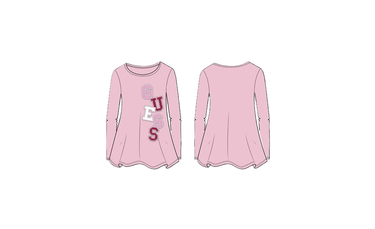 Maglia a Maniche Lunghe Rosa Guess Neonata