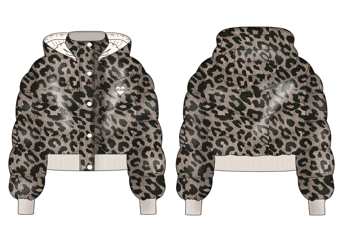 Giubbotto Leopard Print Classi Guess Neonata