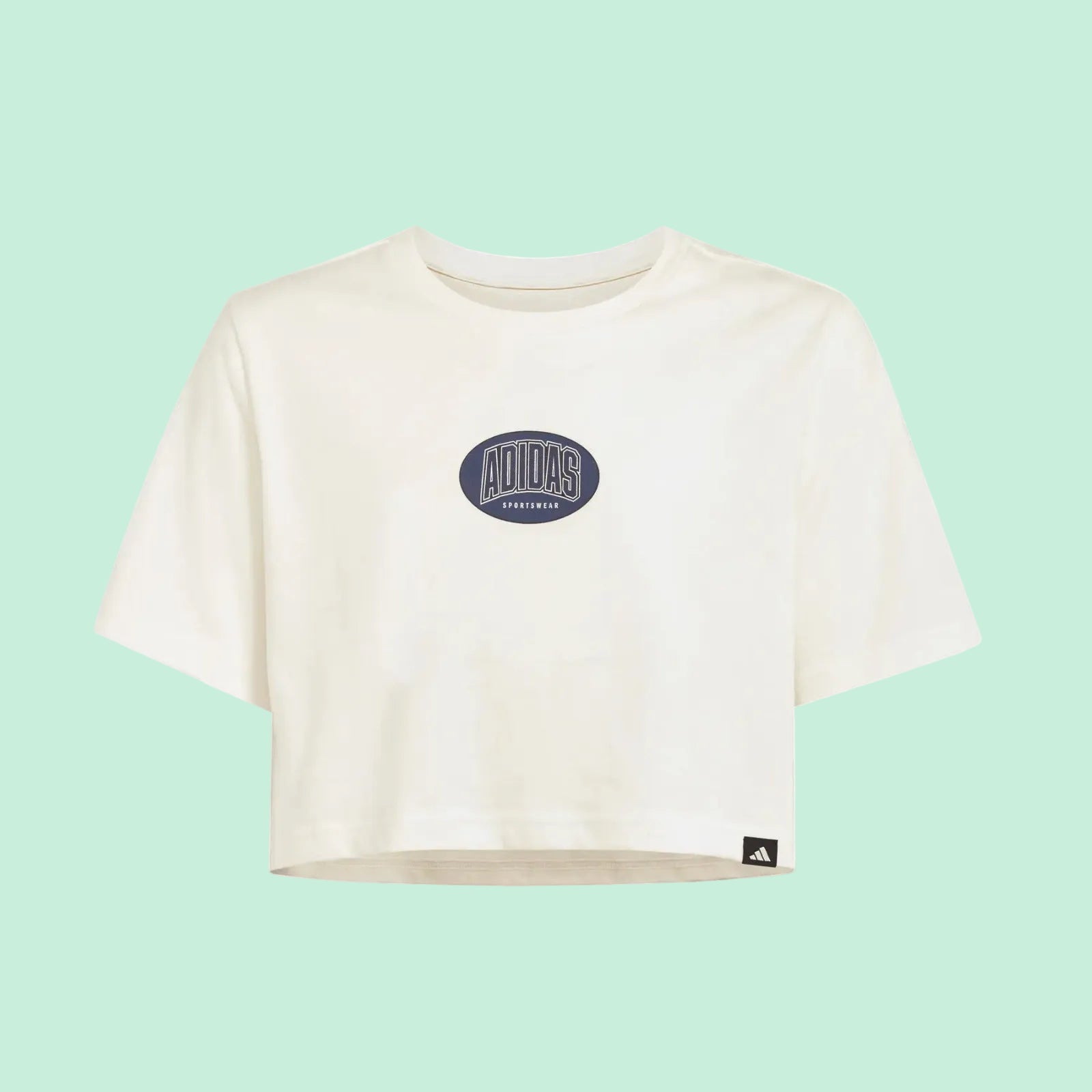 T-SHIRT CROPPED CON LOGO ADIDAS