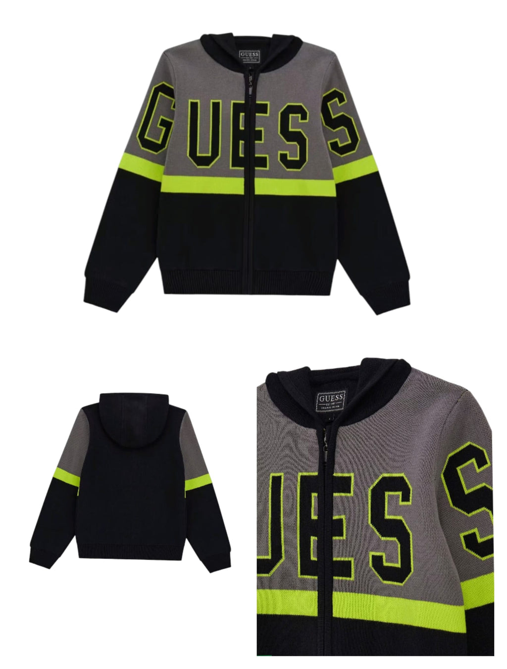 HOODED LS SWEATER W/ZIP