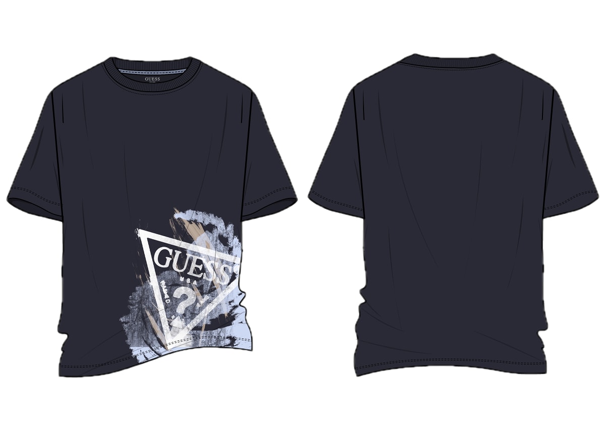 T-shirt con Logo e Stampa Guess - Bambino