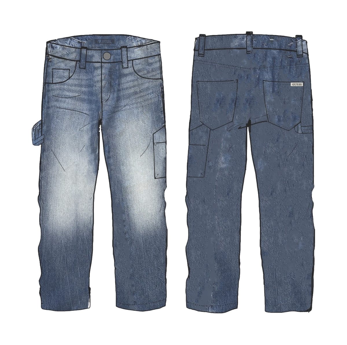Pantaloni Blu Guess Bambino