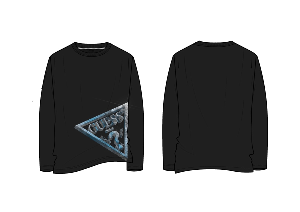 Maglia a Maniche Lunghe Nero Guess Bambino