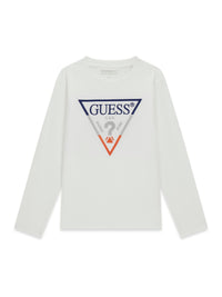 Maglia a Maniche Lunghe Bianco Guess Bambino