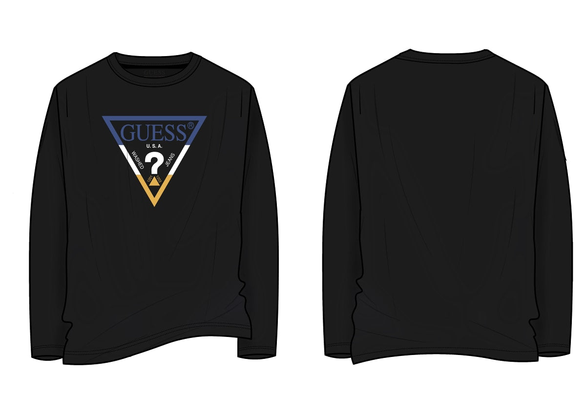 Maglia a Maniche Lunghe Nero Guess Bambino