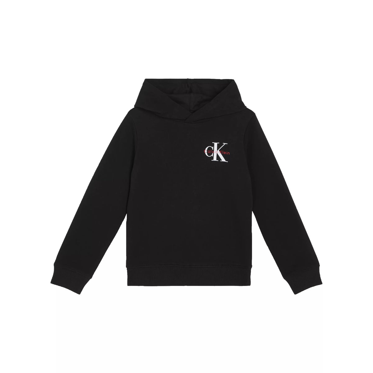 Felpa con Cappuccio Logo Ragazzi Nera Calvin Klein
