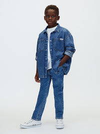 Jeans Dad Fit Ragazzo Blu Denim Calvin Klein