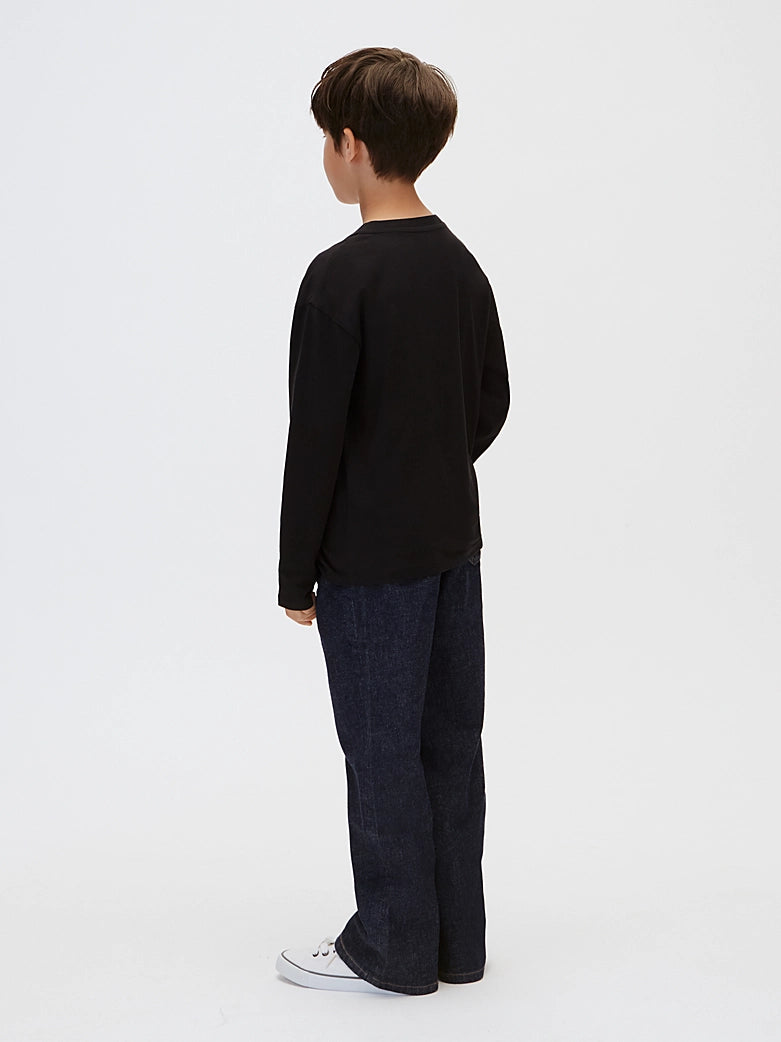 Set 2 T-shirt Maniche Lunghe Monogram Ragazzo Nero e Bianco Calvin Klein