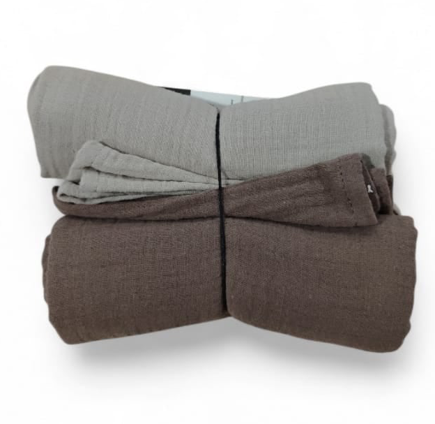 MUSSOLE DI COTONE ORGANICO - GOTS -WOOLY ORGANIC
CONFEZIONE DA 2 PZ