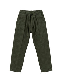 Pantalone Morbido a Quadri Bambino Verde Manuell & Frank